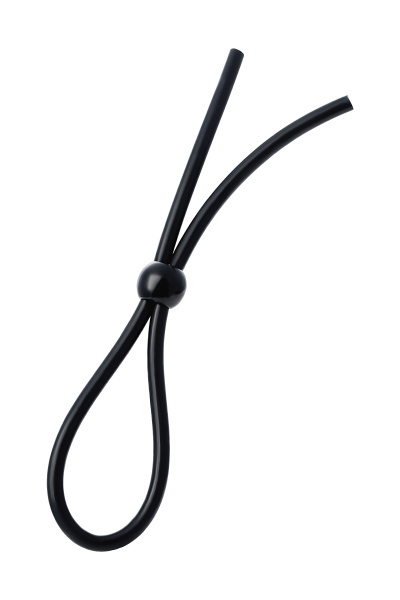 Лассо на пенис TOYFA A-Toys с одной бусиной, черное 19.5 см