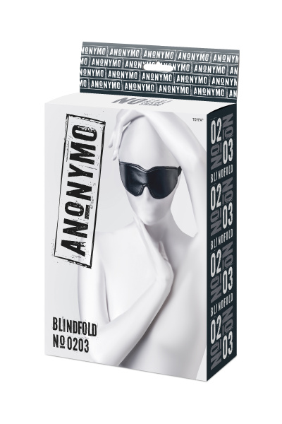 Маска Anonymo.PU кожа, черная, 26,5 см