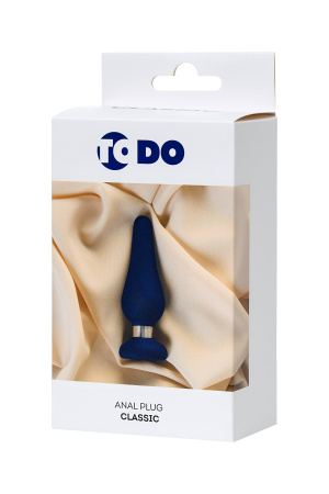 Анальная пробка ToDo by Toyfa Сlassic, Синяя, 11,0 см, Ø 3,7