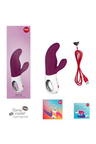 Вибратор Fun  Factory MISS BI, силикон, фиолетовый, 17 см