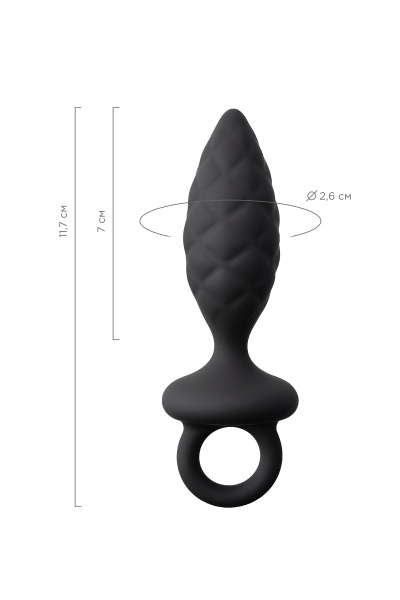 Анальная пробка Erotist Strob S - size, черная, 7 см Ø 2,6