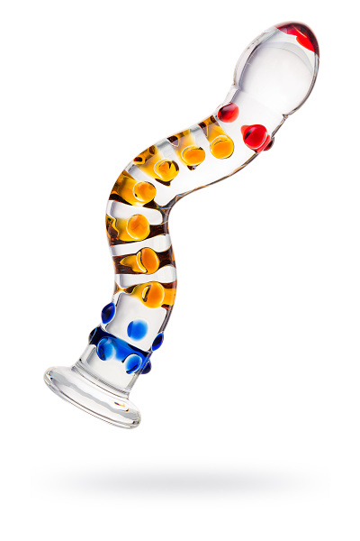 Фаллоимитатор Sexus Glass,стекло, прозрачный, 20 см