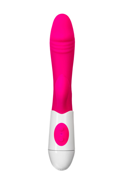 Вибратор с клиторальным стимулятором  TOYFA A-Toys AREA, силикон, розовый, 19,5 см