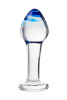 Анальная втулка Sexus Glass, стекло, прозрачная 11,5 см, Ø 4 см
