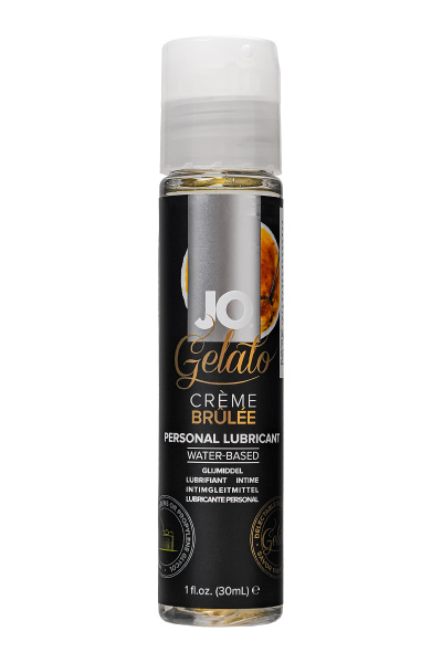 Съедобный лубрикант на водной основе JO Gelato Creme Brulee, со вкусом Крем Брюле, 30 мл