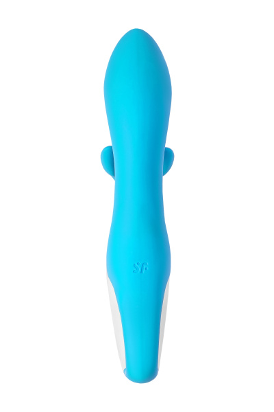 Нереалистичный вибратор Satisfyer Embrace me, голубой