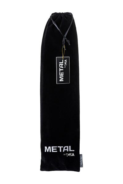 Анальная втулка с хвостом TOYFA Metalll, Серебристо-черная, 45 см, Ø 3,3